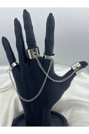 انگشتر استیل (فولاد) طوسی زنانه استیل ضد زنگ Yıldız Accessory - کد 872189886