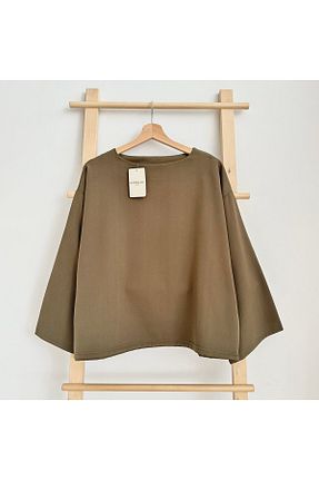بلوز خاکی زنانه ساده qarmacha - کد 872215151