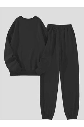 ست گرمکن مشکی زنانه پنبه پلی استر blausee wear - کد 872236024