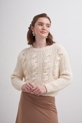 پلیور نباتی زنانه Saç Örgü inspiration - کد 872242846
