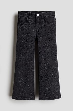 شلوار جین مشکی بچه گانه پاچه گشاد H&M - کد 872243429