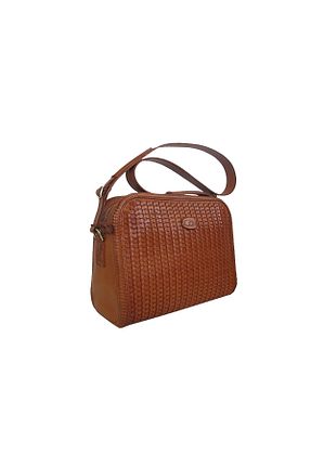 کیف پستچی نارنجی زنانه چرم خالص Gön - کد 872226718