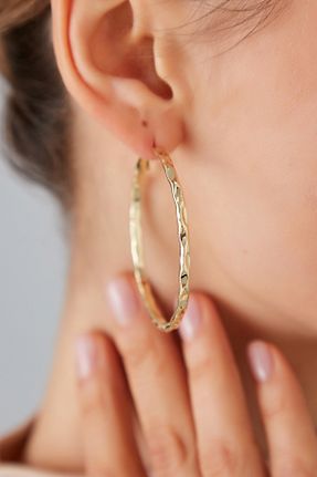 گوشواره استیل (فولاد) طلائی زنانه استیل ضد زنگ Lina Tia - کد 781971419