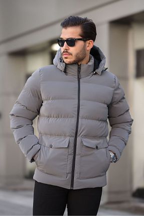 کاپشن طوسی مردانه رگولار LORD life - کد 872248016