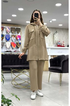 ست بالاتنه و پائین تنه قهوه ای زنانه بافتنی Temel İpek Boutique - کد 872258965