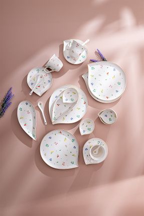 سرویس قهوه خوری سفید 6 نفره Emsan - کد 872250931