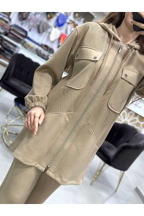 ست بالاتنه و پائین تنه قهوه ای زنانه بافتنی Temel İpek Boutique - کد 872258965