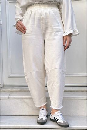 شلوار حجاب نباتی زنانه کتان Butik - کد 872274618