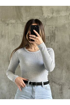 بلوز طوسی زنانه ساده BNK Shop - کد 872274805
