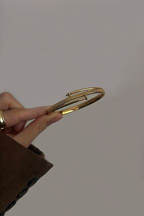 دستبند استیل (فولاد) زرد زنانه استیل (فولاد) Okko Store - کد 872308347