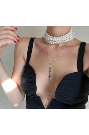 گردنبند جواهر طلائی زنانه زیرکن İlayda - کد 872307351