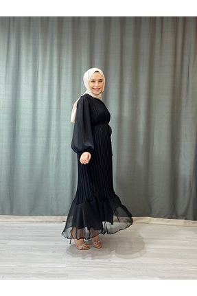 لباس حجاب مشکی زنانه رگولار Papatya Giyim İzmit - کد 666110695