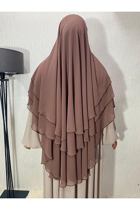 روسری قهوه ای شیفون ARKARLİN - کد 872310955