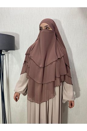 روسری قهوه ای شیفون ARKARLİN - کد 872310955