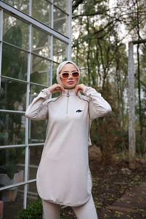 ست گرمکن حجاب بژ زنانه رگولار Wovi Moda - کد 872407518