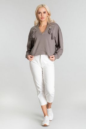 سوئیشرت طوسی زنانه ساده Bold & Young - کد 872409342