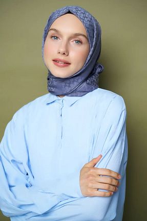 شال طوسی زنانه ابریشم MODA - کد 872405659