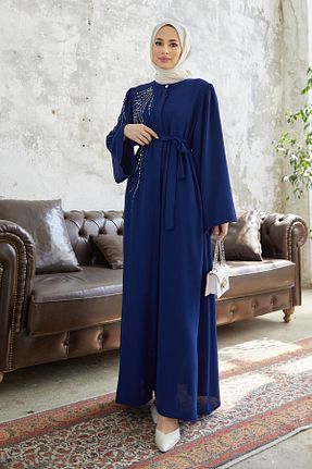 کلاه و ابایا سرمه ای زنانه پنبه ای VAVİNOR - کد 706232415