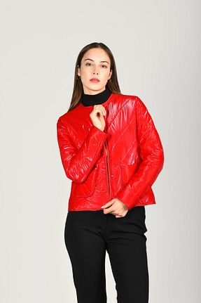 کاپشن قرمز زنانه Straight la luce - کد 872411532
