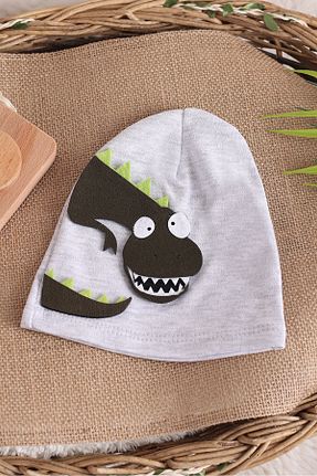 کلاه پشمی طوسی بچه گانه پنبه ای VaVbaby - کد 872413029
