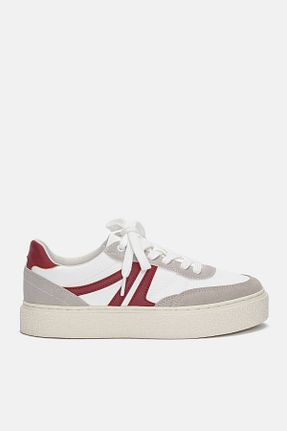 کفش اسنیکر سفید زنانه بند دار Pull & Bear - کد 872447007