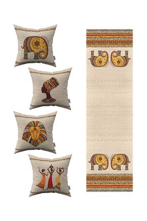 کوسن و روکش کوسن بژ لانه زنبوری میکرو Cango Home - کد 353530279