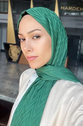 شال سبز زنانه پلی استر Madame Polo - کد 841101977