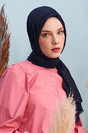 شال سرمه ای زنانه پلی استر Madame Polo - کد 690496979