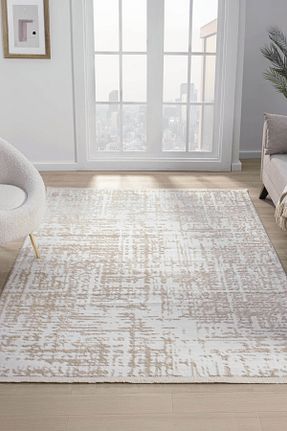 فرش بژ زیره ضد لغزش Melaris Halı - کد 869868196