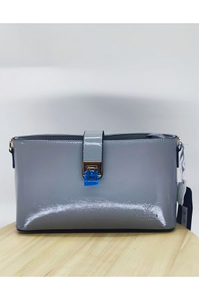 کیف دوشی طوسی زنانه چرم خالص valentina victoria - کد 872463270