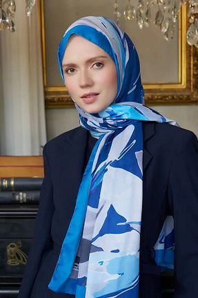 شال سرمه ای زنانه پلی استر Madame Polo - کد 854056005