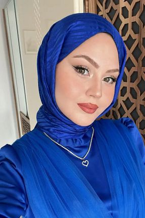 شال سرمه ای زنانه پلی استر Madame Polo - کد 737038819