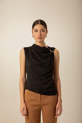 بلوز مشکی زنانه ساده Rue - کد 788982471