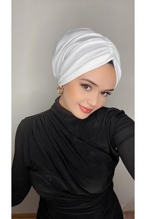 شال سفید زنانه پنبه ای OykumBone - کد 872476861