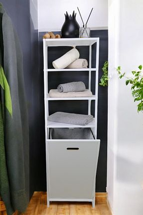 قفسه حمام سفید چوب Digithome - کد 866604989