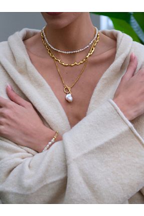 گردنبند جواهر طلائی زنانه Linya Jewellery - کد 872474535