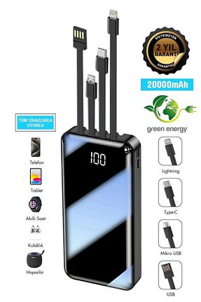 پاور بانک مشکی 20000 ve üzeri hakopro - کد 871442050