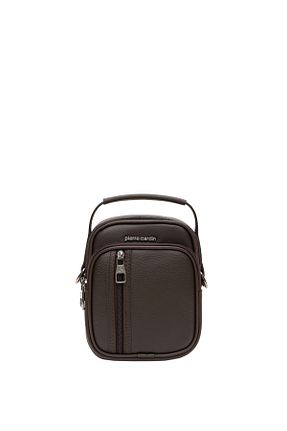 کیف دوشی قهوه ای مردانه چرم مصنوعی Pierre Cardin - کد 872484549