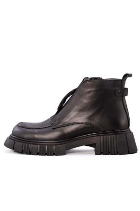 بوت / نیم بوت مشکی زنانه چرم خالص Gusse - کد 872511065