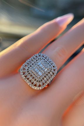 انگشتر برلیان سفید 2,01 - 3,00 Crystal Diamond Zirconia - کد 872540409