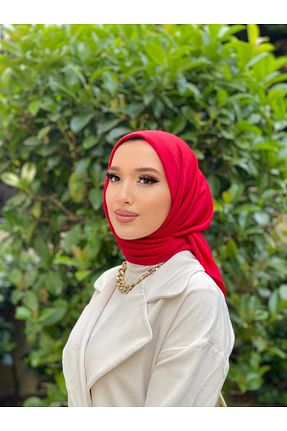 شال قرمز زنانه پنبه پلی استر OykumBone - کد 872541922