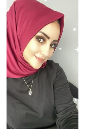 شال زرشکی زنانه پنبه پلی استر OykumBone - کد 872542021