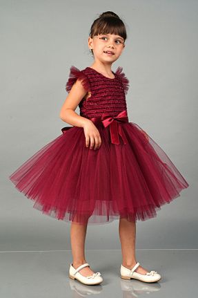 لباس زرشکی بچه گانه بافتنی Mixie - کد 872484743