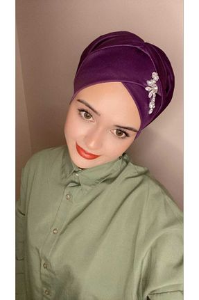 کلاه شنای حجاب بنفش زنانه OykumBone - کد 872550849