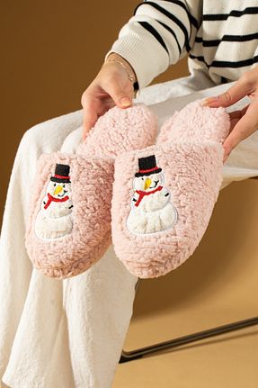دمپائی خانگی صورتی زنانه پارچه ای Pembe Potin - کد 872547164