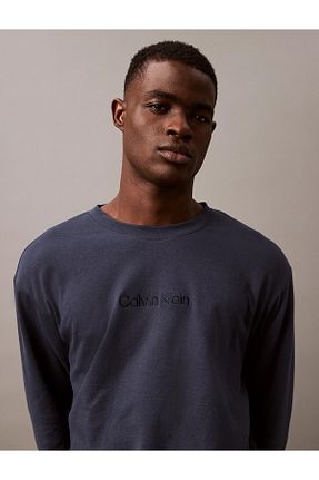 سوئیشرت آبی مردانه چاپی Calvin Klein - کد 872552616