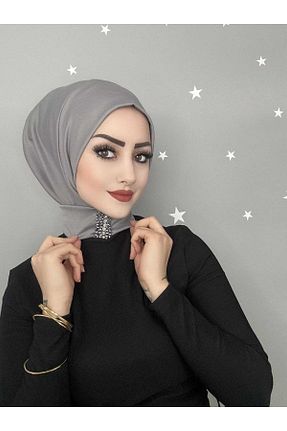 کلاه شنای حجاب طوسی زنانه OykumBone - کد 872559690