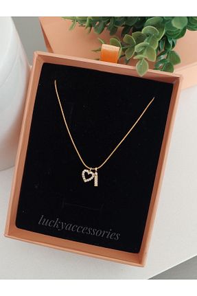 گردنبند استیل ( فولاد ) طلائی زنانه استیل (فولاد) LUCKY ACCESSORIES - کد 815393555