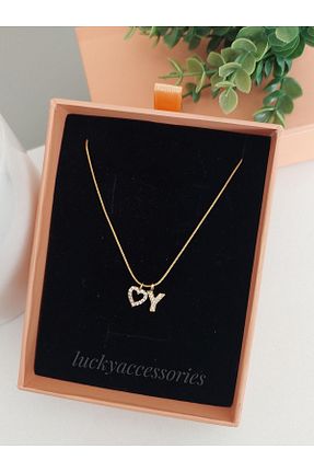 گردنبند استیل ( فولاد ) طلائی زنانه استیل (فولاد) LUCKY ACCESSORIES - کد 808691433