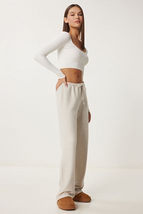 شلوار بژ زنانه الاستین Lovelyİstanbul - کد 872715328